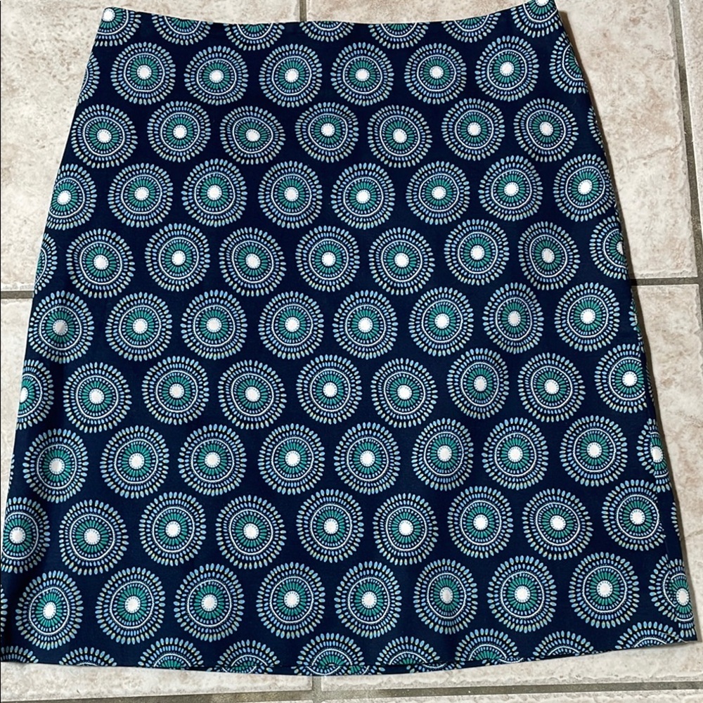 Ann Taylor Blue A-Line Knee-Length Skirt
